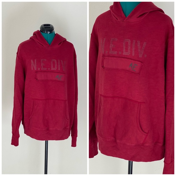 American Eagle Outfitters Sweaters - SOLDVintage American Eagle Outfitters Red Hoodie sz M